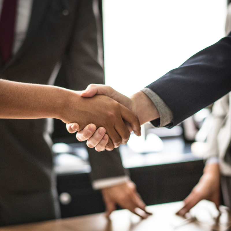 two people shaking hands