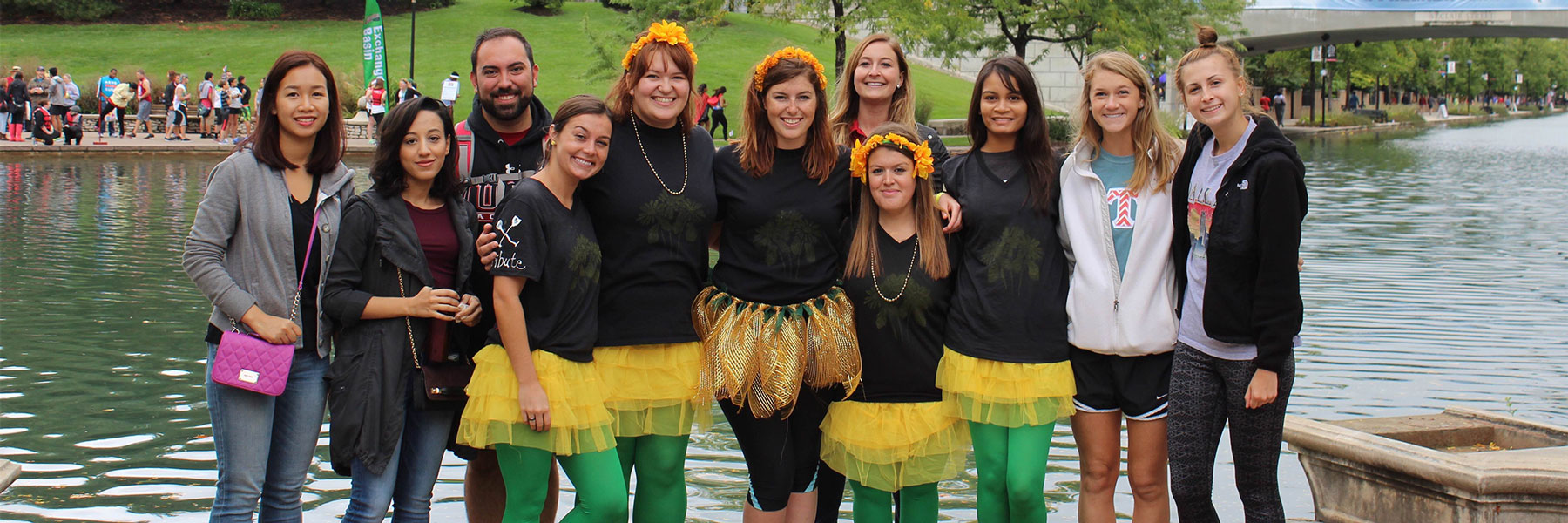 Fairbanks School of Public Health students on Indianapolis canal