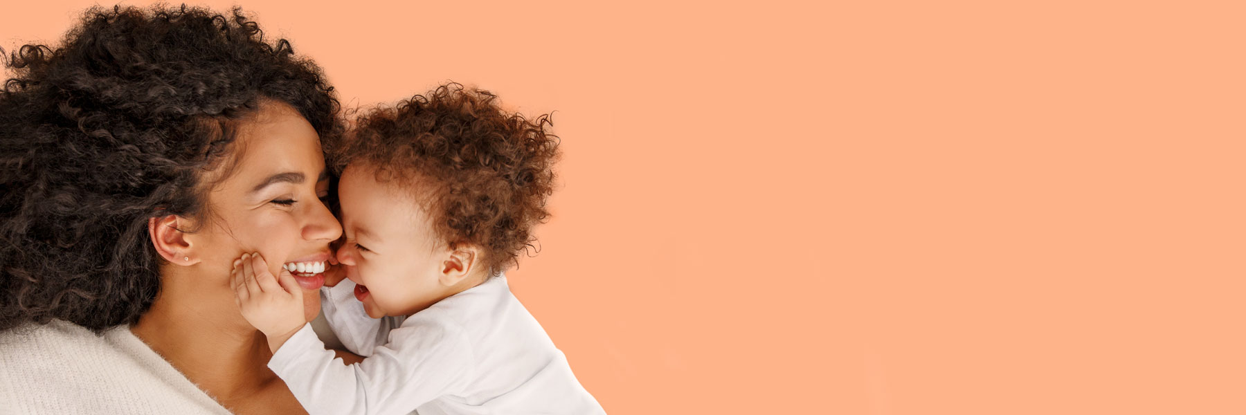 mother with child smiling