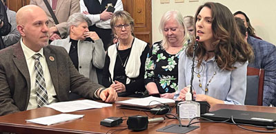 Heather Taylor providing research testimony on Public Health Day